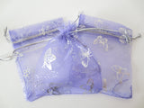 Organza zakjes vlinder Lila - 10cm x 15cm
