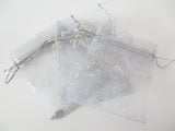 Organza zakjes vlinder Zilver - 13cm x 20cm