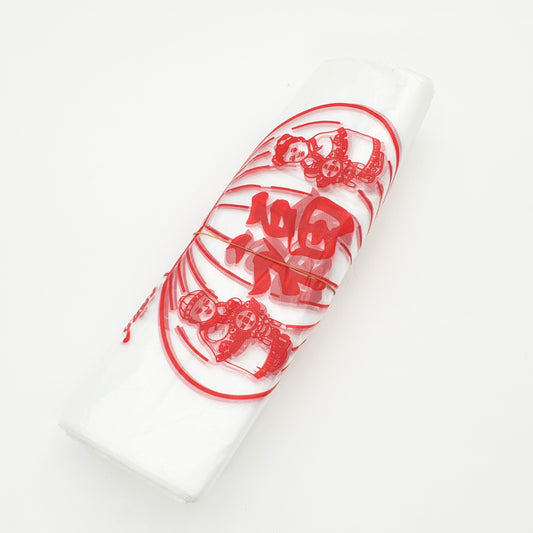 Plastic gelukstassen wit (50 stuks) klein