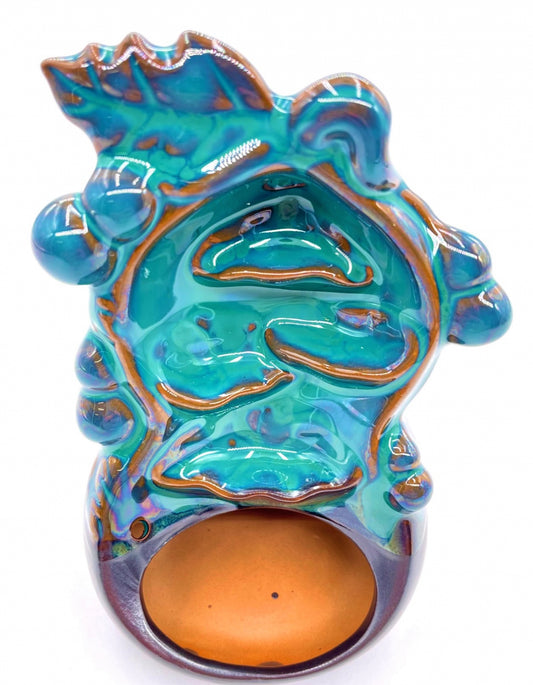 Rückfluss-Räuchergefäß, Kürbis, Moosgrün