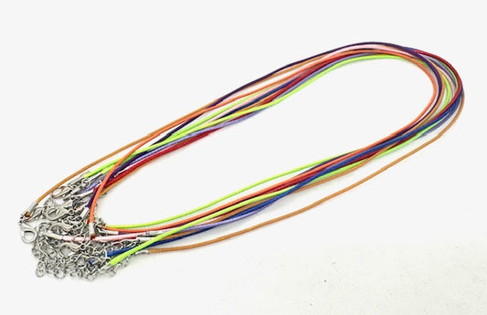 Regenbogen-Lederhalsketten, Set met 10 Stück