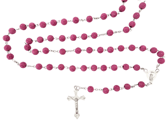 Rozenkrans Roze Rond met kruis