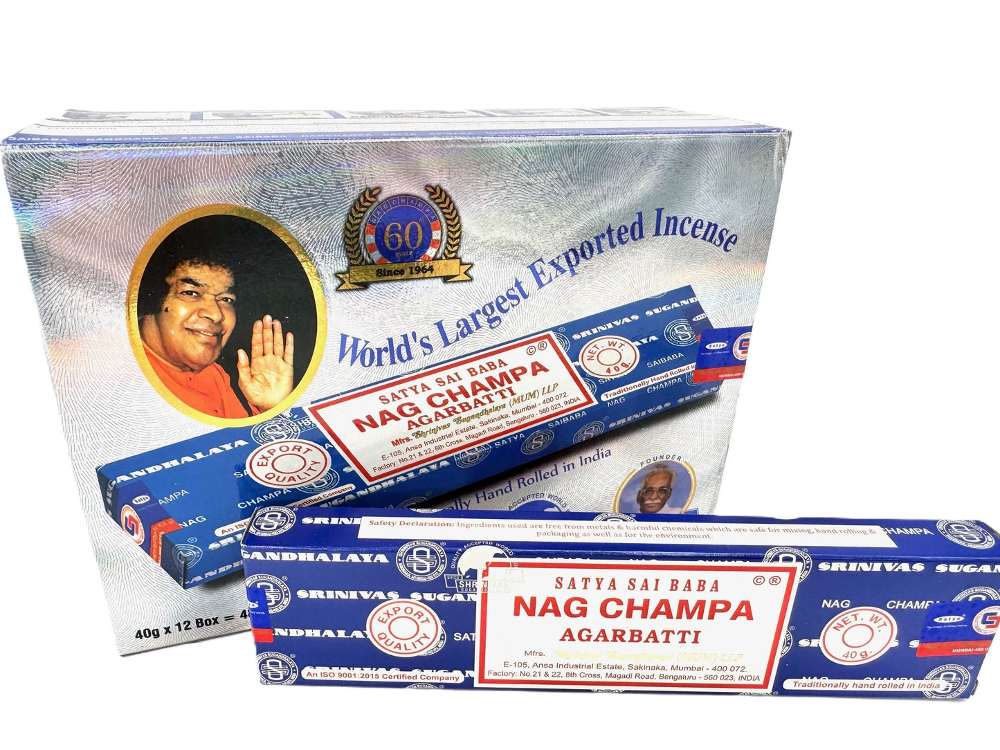 Satya Sai Baba Nag Champa - 40g (60e jubileum, 2024)