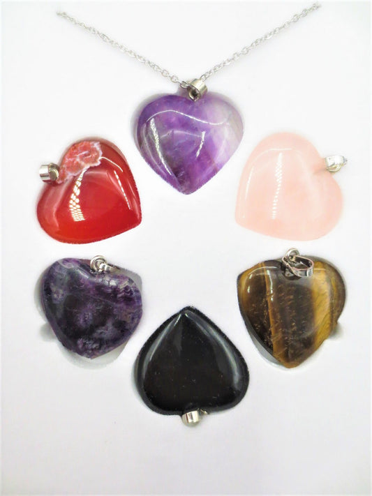 Set van 6 Liefdesedelstenen Hartvormige Hangers