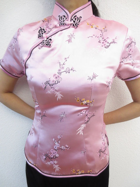 Shanghai Blouse bloesem roze - 44