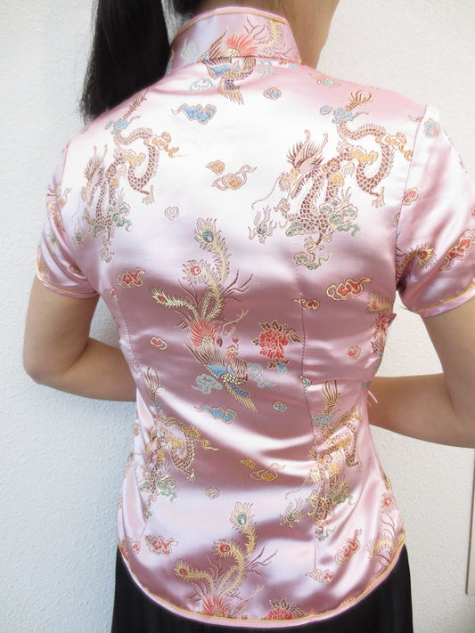Shanghai Blouse draak/phoenix roze - 36