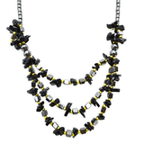 stenen en hematietketting Onyx 3 lagen