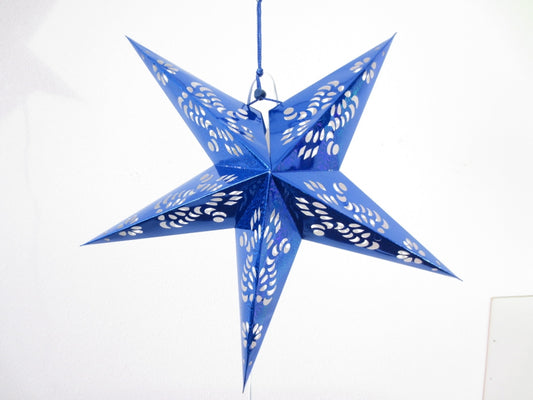 Papieren Ster Lantaarn - Blauw