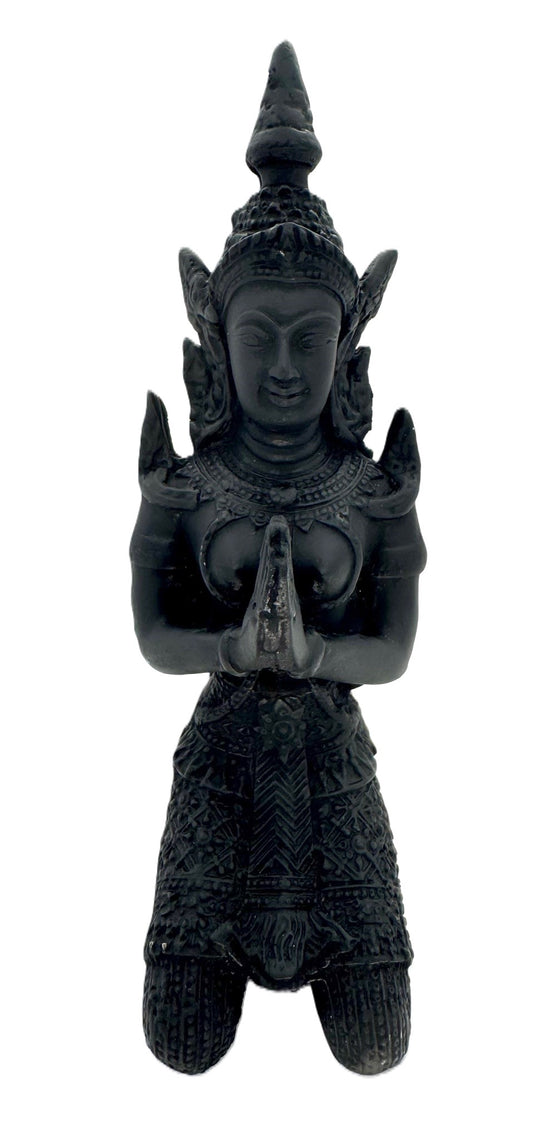 Tibetische Boeddhabeeld beim Beten (Schwarz)