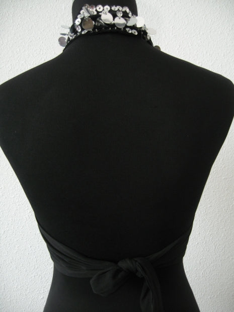 Top with pajettes (silver)