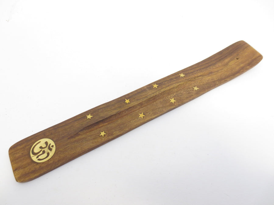 Wooden Incense Holder Plank - Ohm (10 pieces)