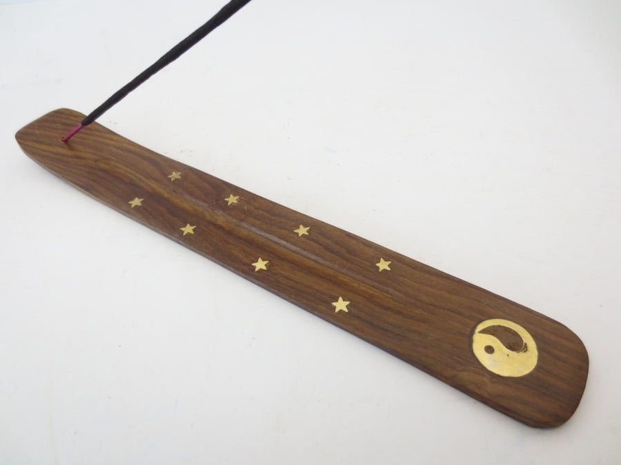 Houten Wierookhouder Plankje - Yin Yang (10 stuks)