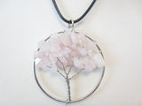 Tree of Life Ketting - Rozenkwarts