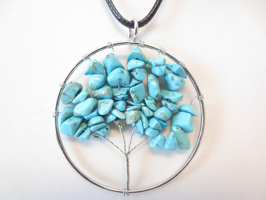 Tree of Life Ketting - Turkoois
