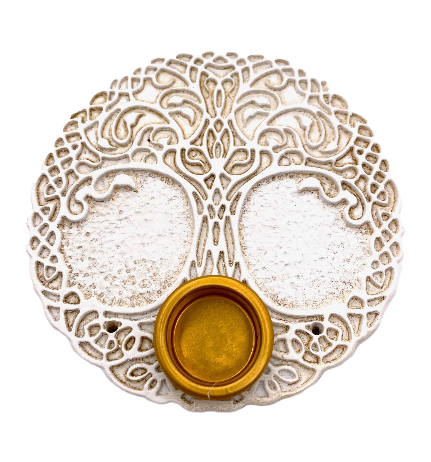 Levensboom Wierookhouder - Rond Wit (6 stuks)