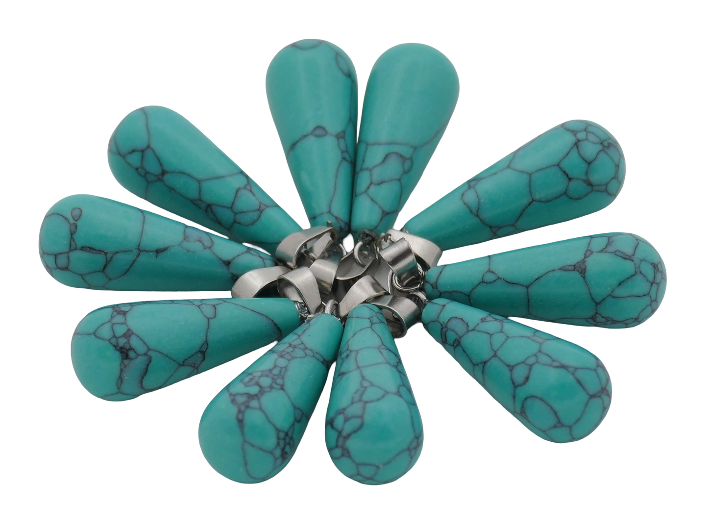 Türkis Tropfenanhänger (10 Stück)