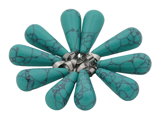 Türkis Tropfenanhänger (10 Stück)