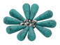 Turkoois Druppelhanger (10 stuks)
