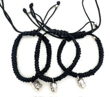 Verstelbare Happy Buddha Armbanden II - Zwart 12 stuks