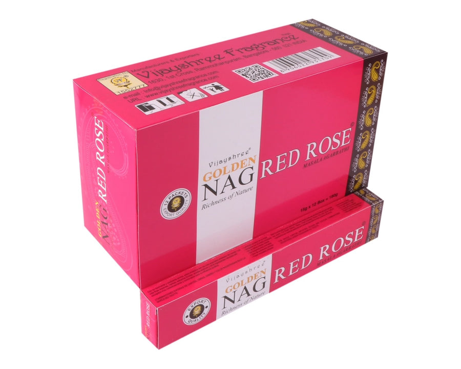 Vijayshree Golden Nag Wierookstokjes - Red Rose