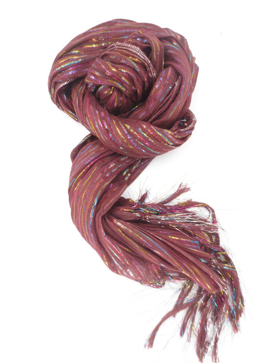 Viskose met glitterstreifen, bruin