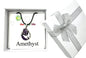 Vlinder Edelsteen Hanger Ketting - Amethist