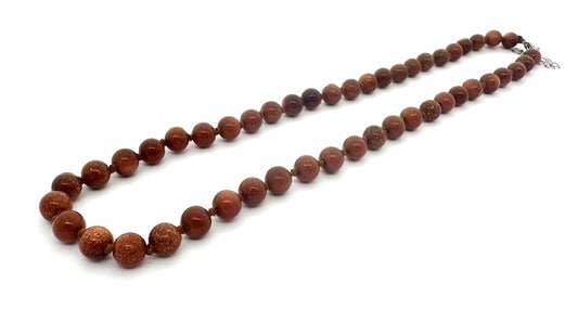 Groothandel 8 mm Goldstone kralenketting (zonder doos)