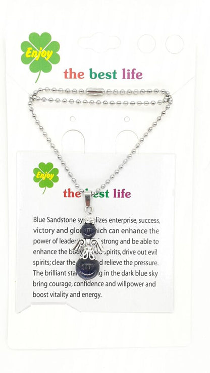 Groothandel - Engelenketting Blauwe Goudsteen