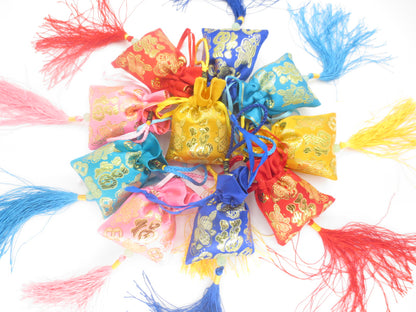 Groothandel - Fu- Gelukshanger &amp; Brokaat Tas (10 stuks)