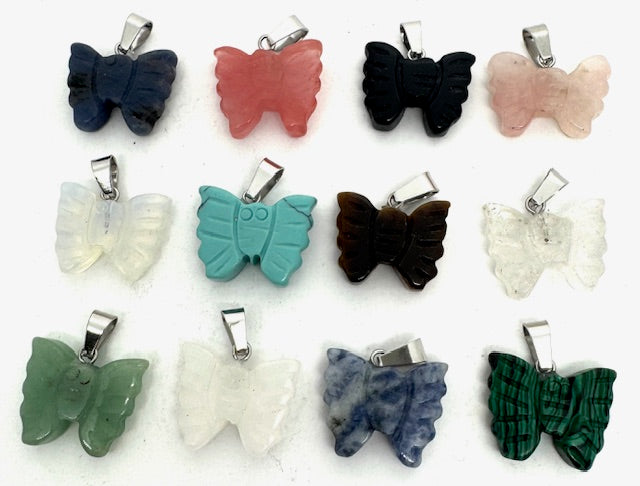 Groothandel - Edelsteen vlinder hangerset
