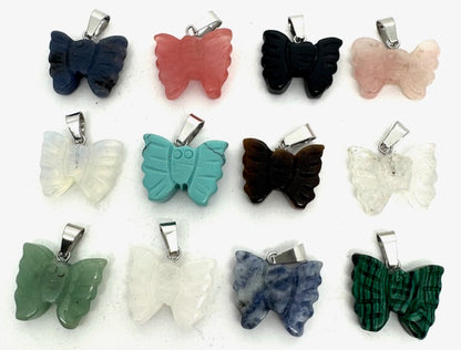 Groothandel - Edelsteen vlinder hangerset