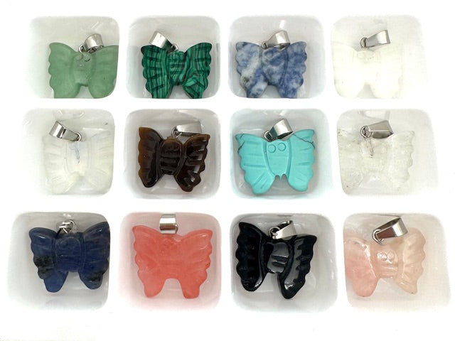Groothandel - Edelsteen vlinder hangerset