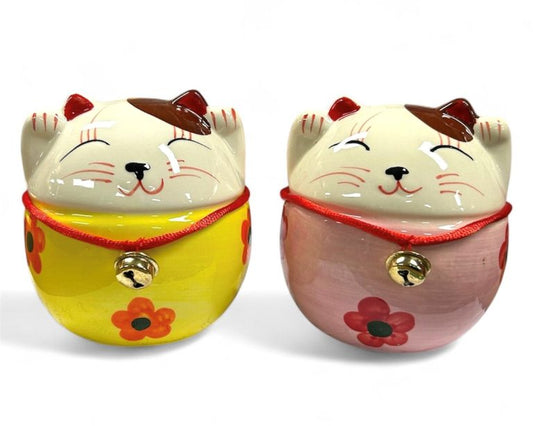 Groothandel Lucky Cat Spaarpot - Set van 2 (Roze &amp; Geel)