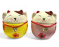 Groothandel Lucky Cat Spaarpot - Set van 2 (Roze &amp; Geel)
