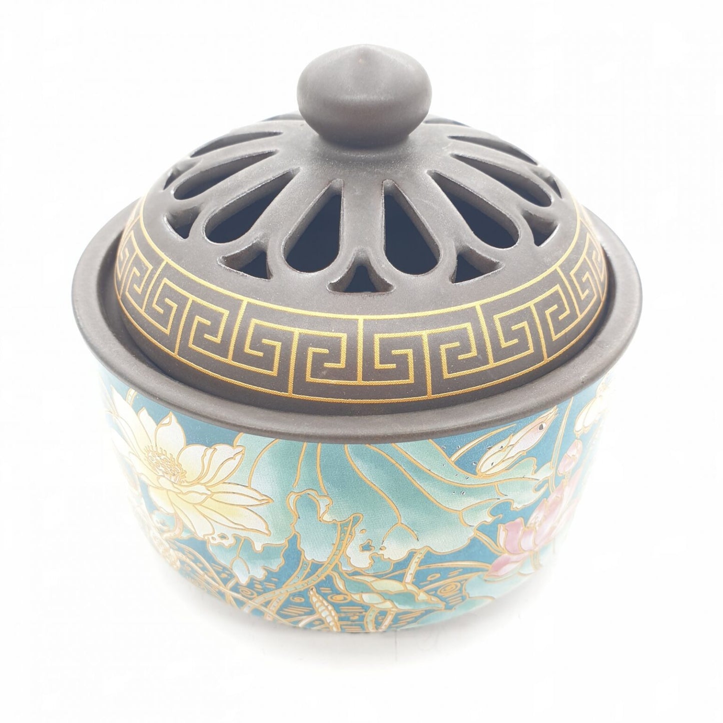 Groothandel - Luxe Harsbrander - Goud / Groen met lotus