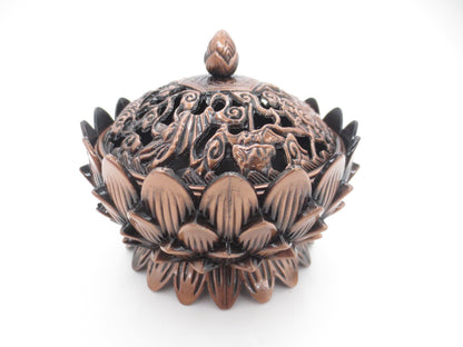 Groothandel Tibetaanse Lotus Graan Wierookbrander Groot Messing Rood