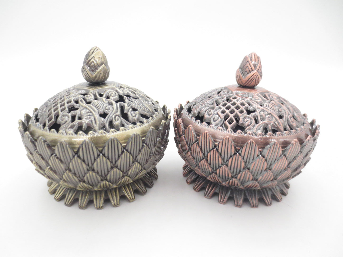 Groothandel Tibetaanse Lotus Graan Wierookbrander Klein Messing Rood