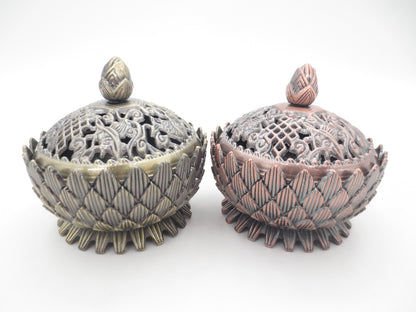 Groothandel Tibetaanse Lotus Graan Wierookbrander Klein Messing Rood