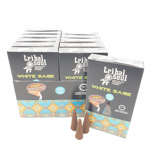 Groothandel - Tribal Soul Backflow Cones Jumbo - Witte Salie