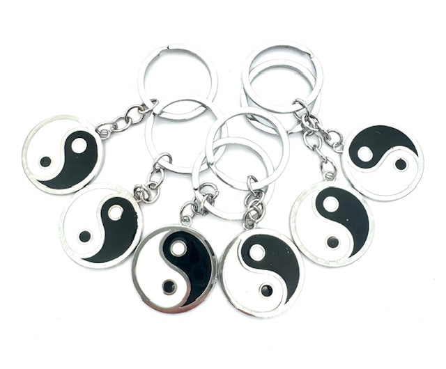Groothandel Yin Yang Metalen Sleutelhanger (6 stuks)