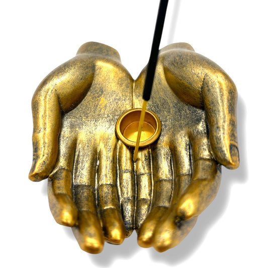 Wierookhouder Open Handen Brons