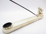 Witte Boeddha hand wierook/theelichthouder