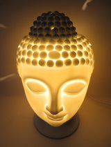 Witte Boeddha Hoofd Geurbrander Lamp (Groot)