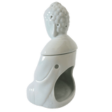 Witte meditatie Boeddha oliebrander luxe