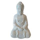 Witte meditatie Boeddha oliebrander luxe