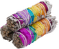 Witte Salie &amp; 7 Color Rose Petals Smudge Stick 12cm (3 x 30-40g)