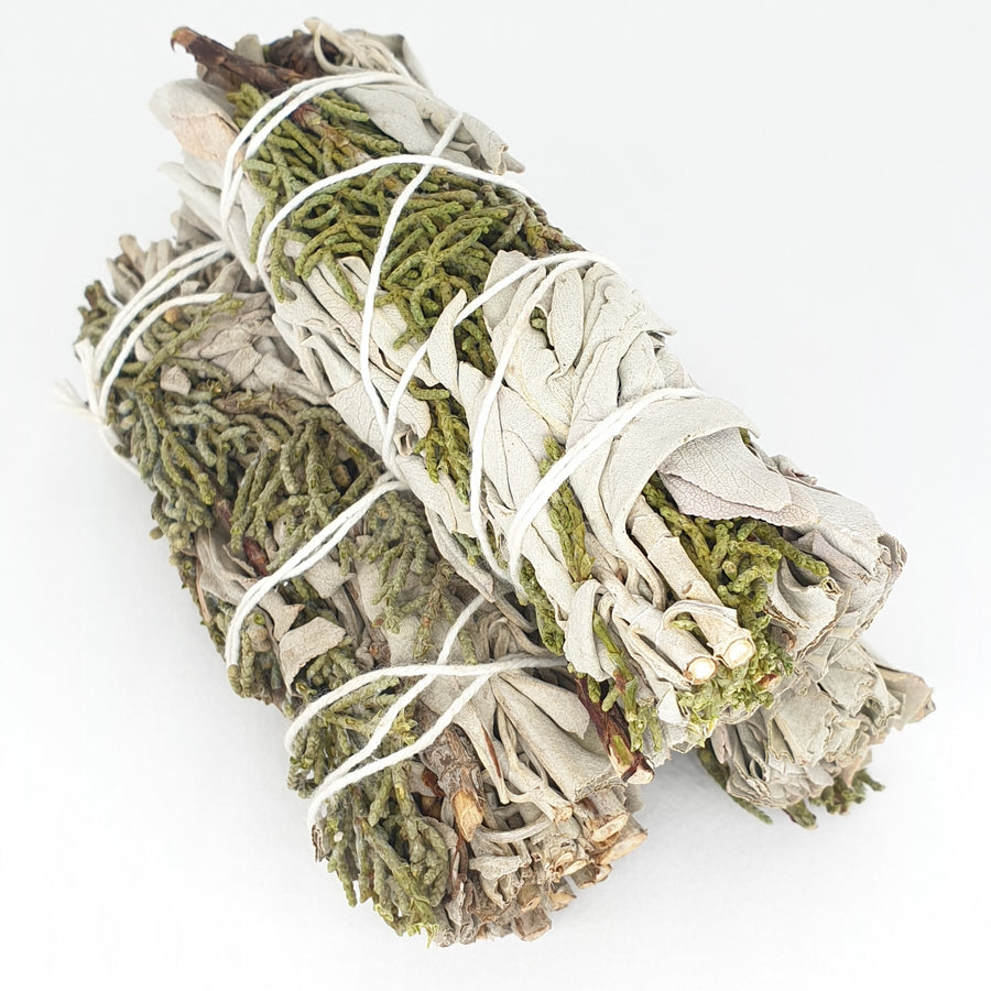 Witte Salie &amp; Juniper Smudge Stick 12cm (3 x 25-30g)