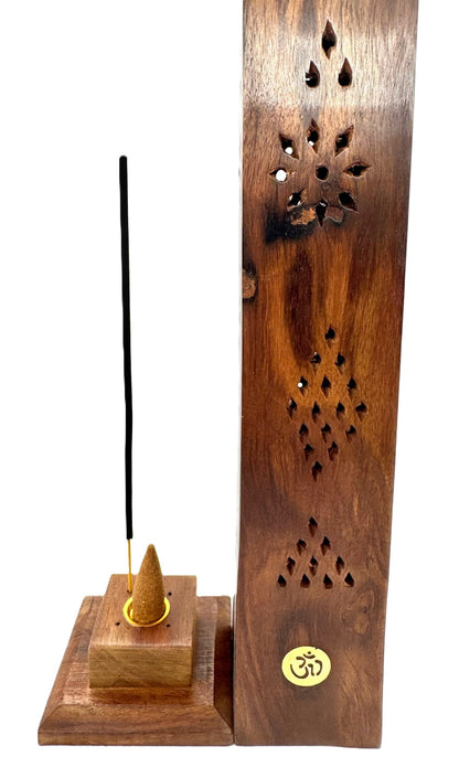 Houten Wierooktoren Luxe - OM (2 stuks)