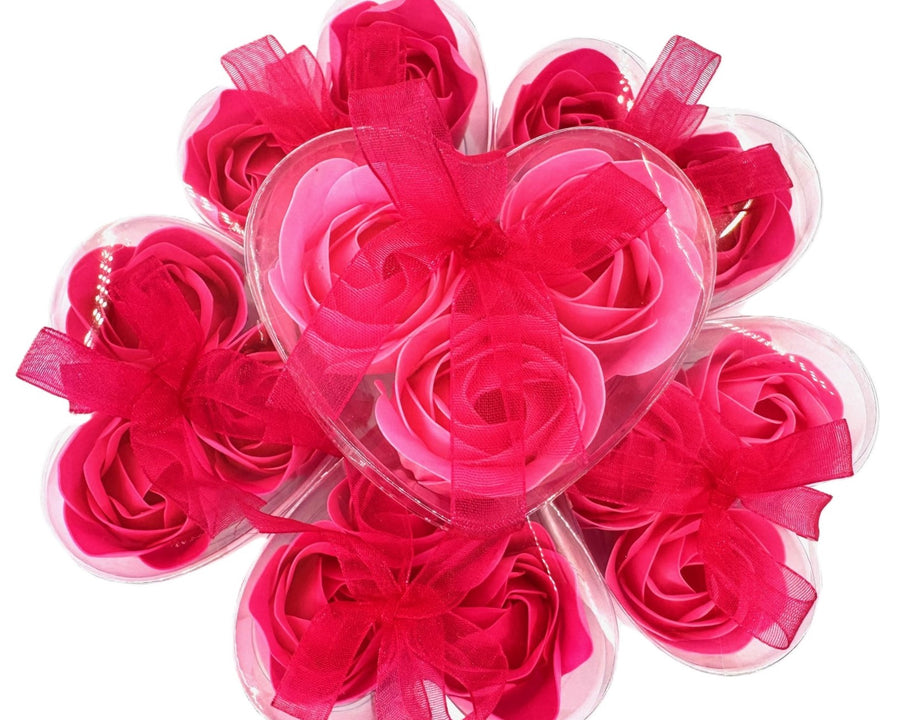 Romantische Fuchsia Roosvormige Zeep – 12 stuks