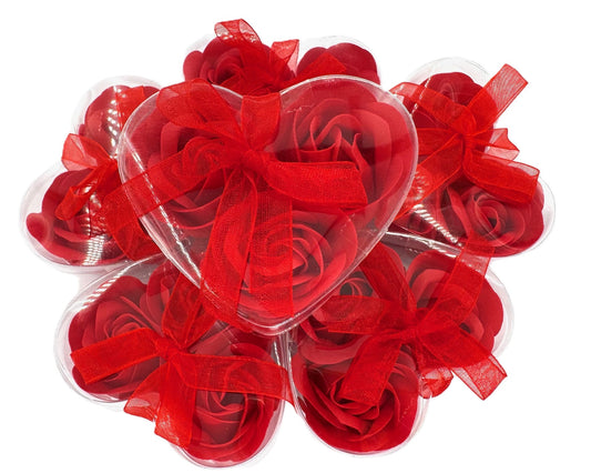 Romantische Rood Roosvormige Zeep – 12 stuks